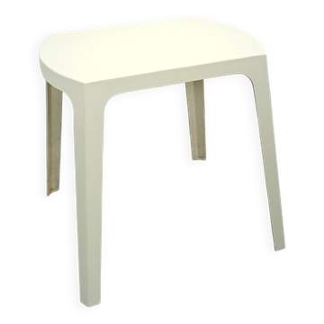 Vintage gebroken wit kunststof tuintafel eettafel