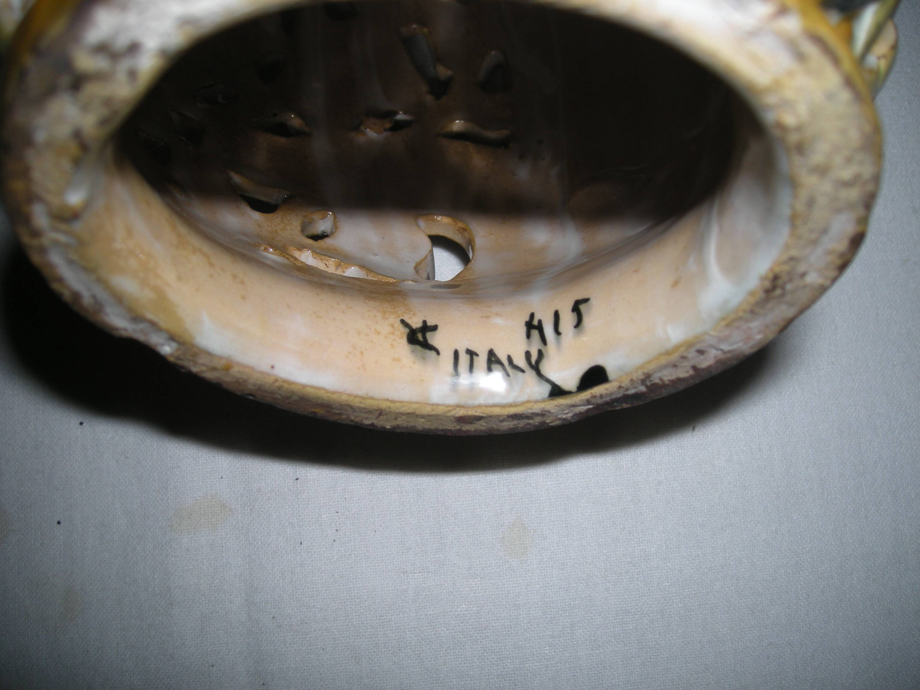 Openwork porcelain lamp base - Italy from the 1920s