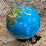 Old globe world map made in vintage Italy
