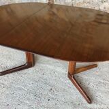 Expandable Scandinavian rosewood dining table by CJ Rosengaarden, circa 60's