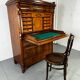 Well made Vintage Biedermeier Oak and Mahogany Secretaire desk, 1860