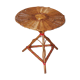 Tripod rattan side table / guéridon from the 1960s-1970s.