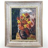 Swedish Oil on Canvas – “Flowers” by Karl Ragnar Johannesson