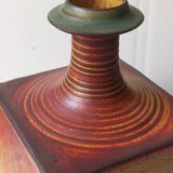 Vintage Scandinavian enamelled earth soliflore vase
