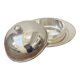 Silver metal butter dish