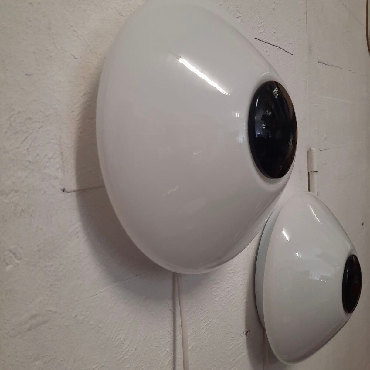 Pair of polychrome Murano glass wall lights, 1990s.