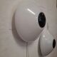 Pair of polychrome Murano glass wall lights, 1990s.