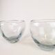Modern set of 2 crystal bowls by Asta Strömberg, Sweden, 1950s.