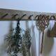 Porte manteau ancien en bois 8 patères