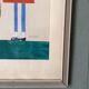Mid-century modern swedish "The royal guard" vintage figurative watercolor & gouache painting