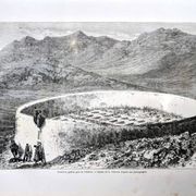 Cimetière guèbre près de Téhéran, Iran. Imprimée en 1866.