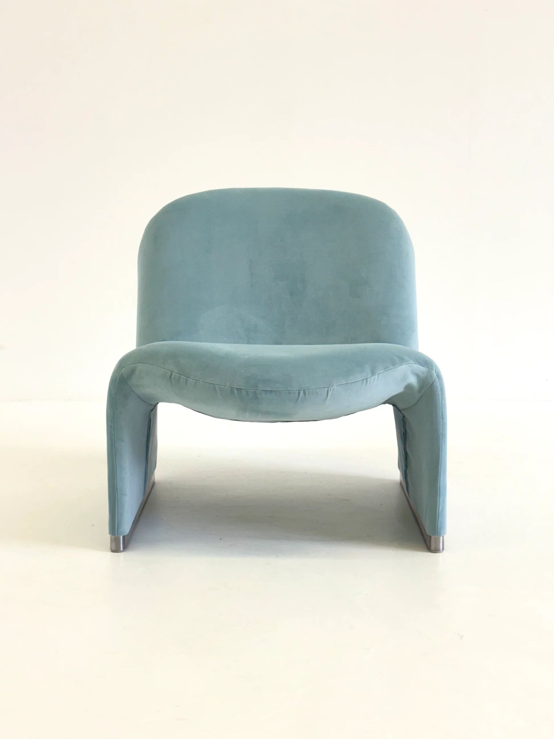 Anonima Castelli Alky armchair in baby blue velvet