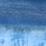 Armchair Napoleon III blue velvet