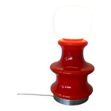 ▪️Lampe Space Age Verre Vintage Rouge