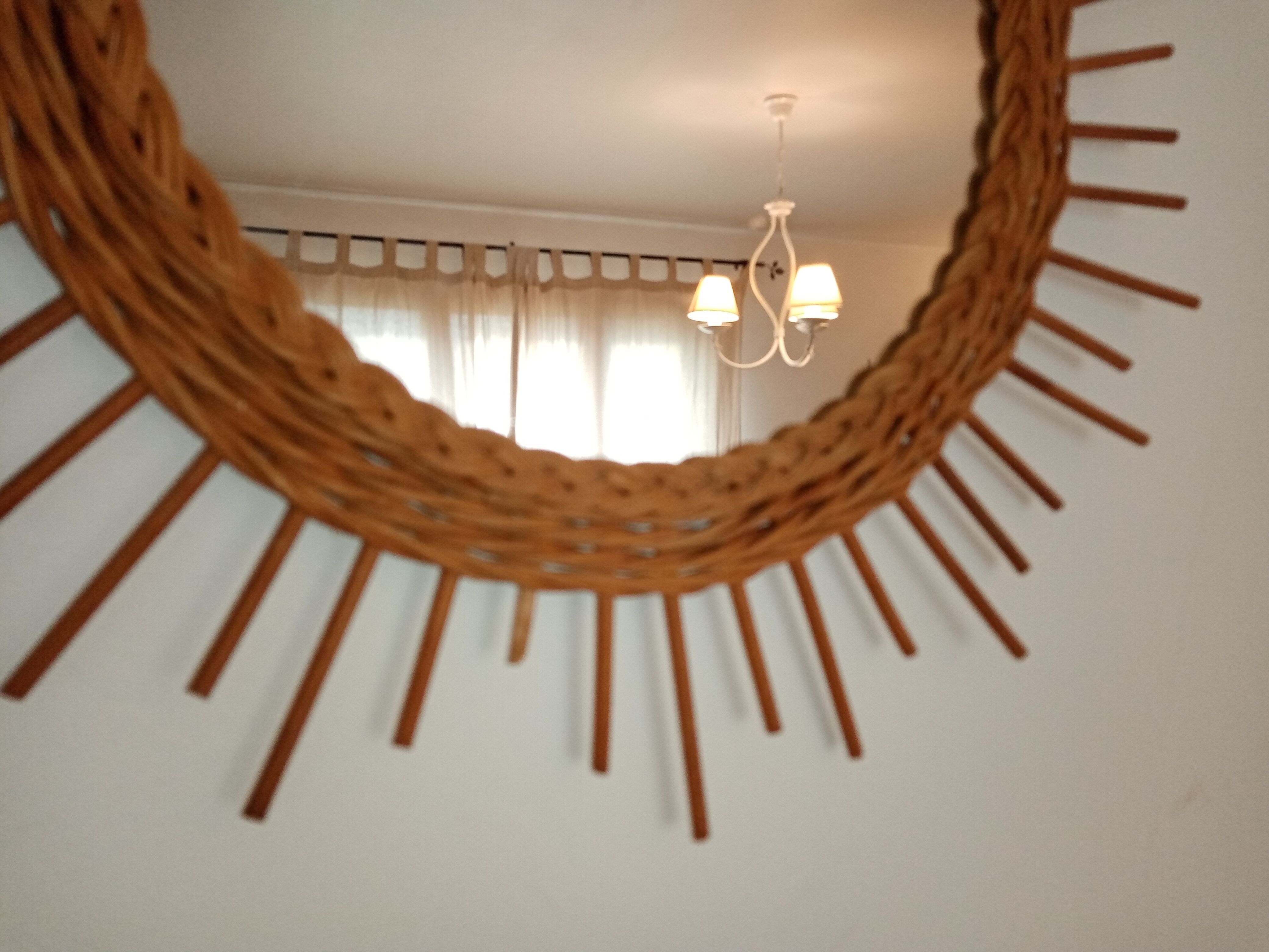 Wicker sun mirror