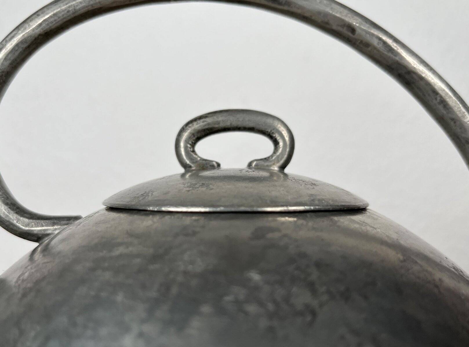 Modern mid-century decorative teapot in pewter by Skurdal Pewter, 1960s.