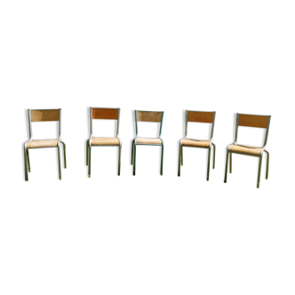 5 school chairs