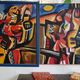Large Dirk Jan Ribbeling Oil Painting on Canvas 1969 Amsterdam