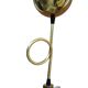 Lampadario Vintage anni '70 in Ottone e Stoffa