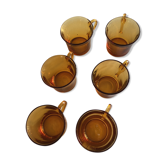 Lot de 6 tasses Duralex ambrée
