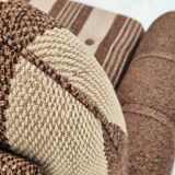 Fauteuil relax danois, revêtement en laine d'origine, années 70