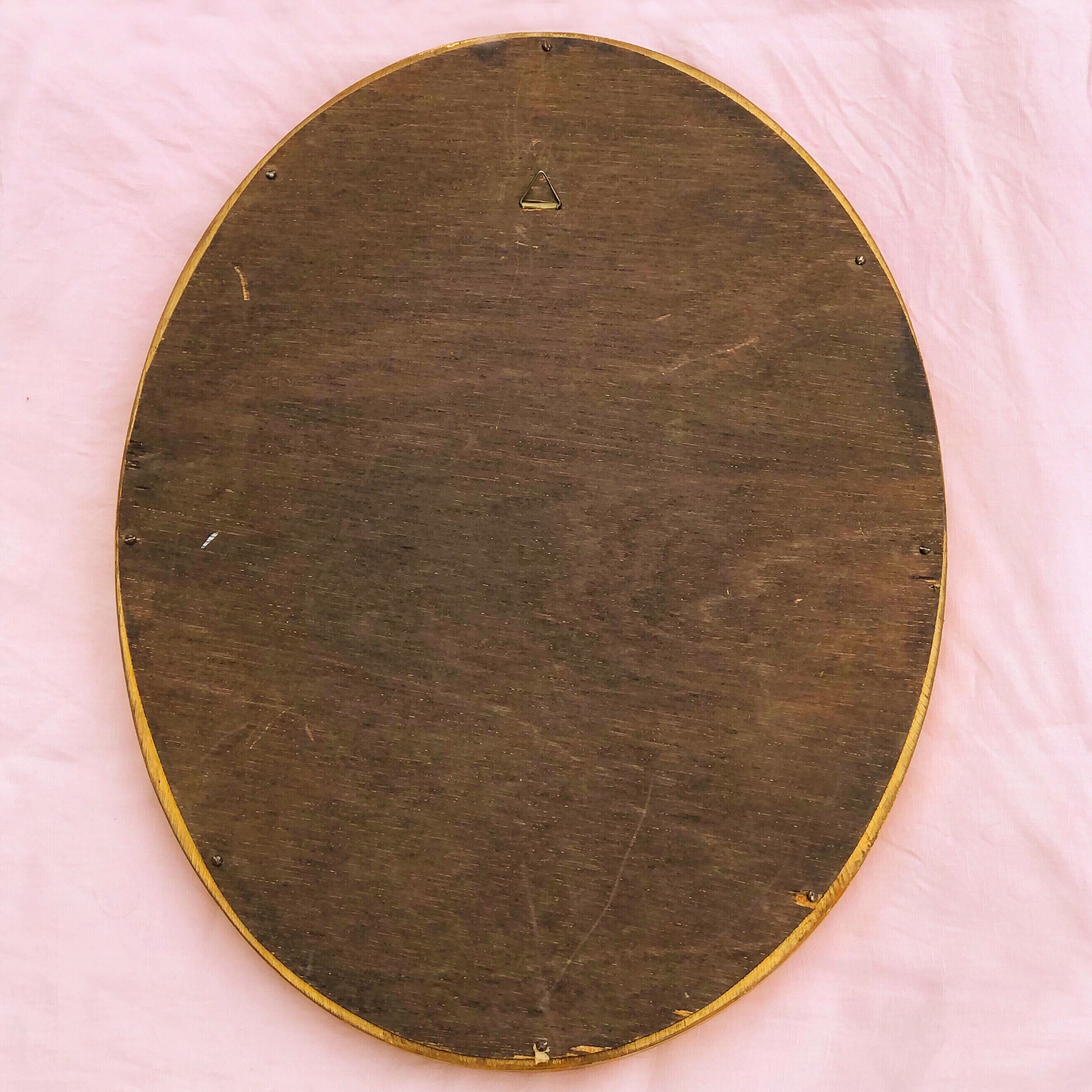 Golden wall medallion mirror 46cm