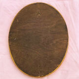 Golden wall medallion mirror 46cm
