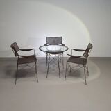 Beautiful dining set designed by Yuzuru Yamakawa. The chairs and table are