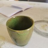 Glazed clay cup Biot 1960