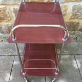 Steel and formica serving trolley