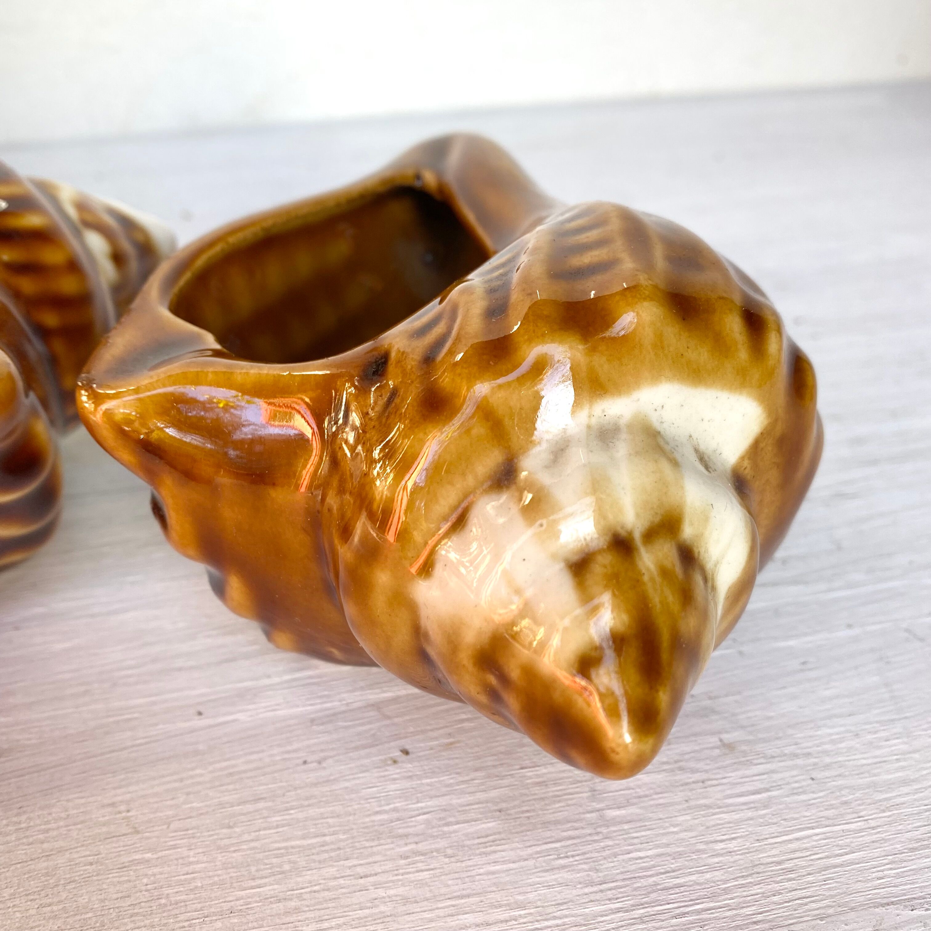 Vintage shell ashtrays