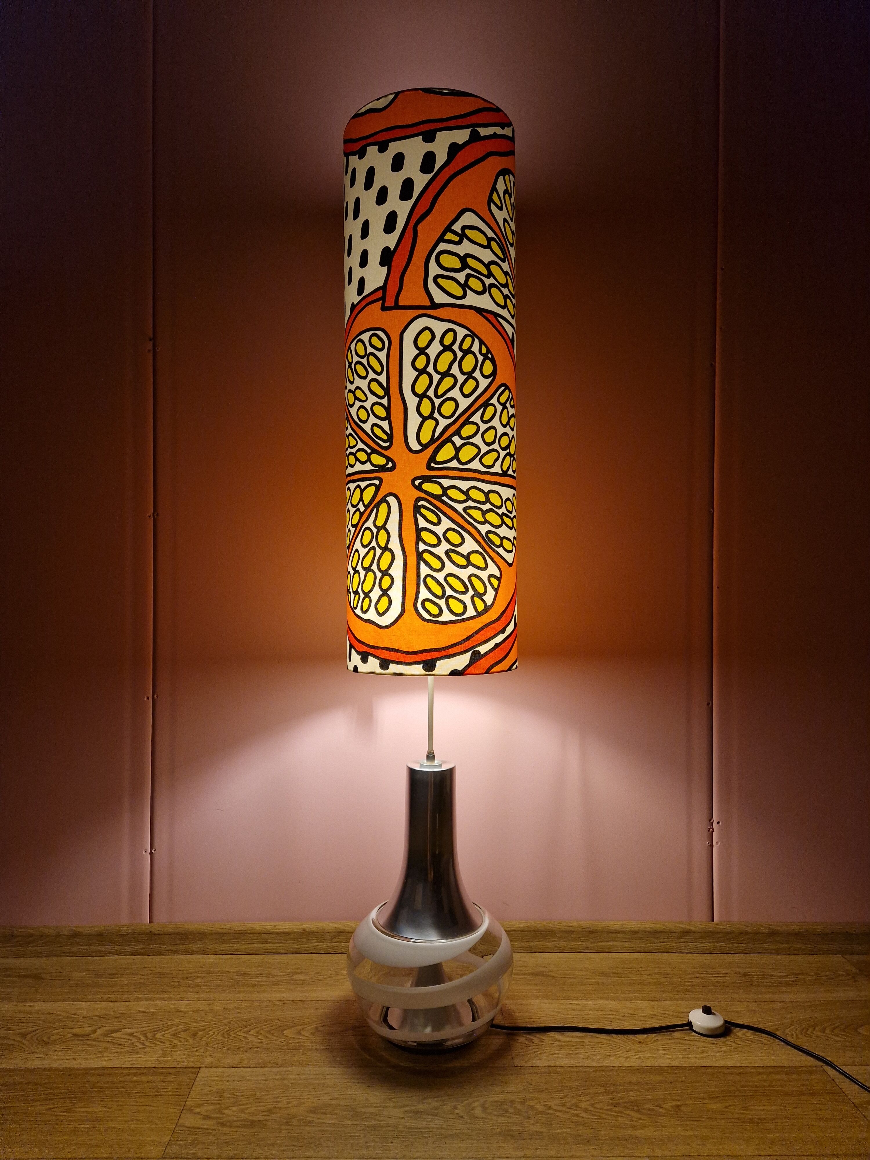 Floor Lamp with Illuminated Glass Base from Doria Leuchten, 1960s