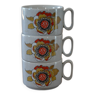 3 vintage Tognana cups