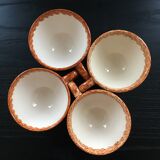 Set of 4 floral cider bowls