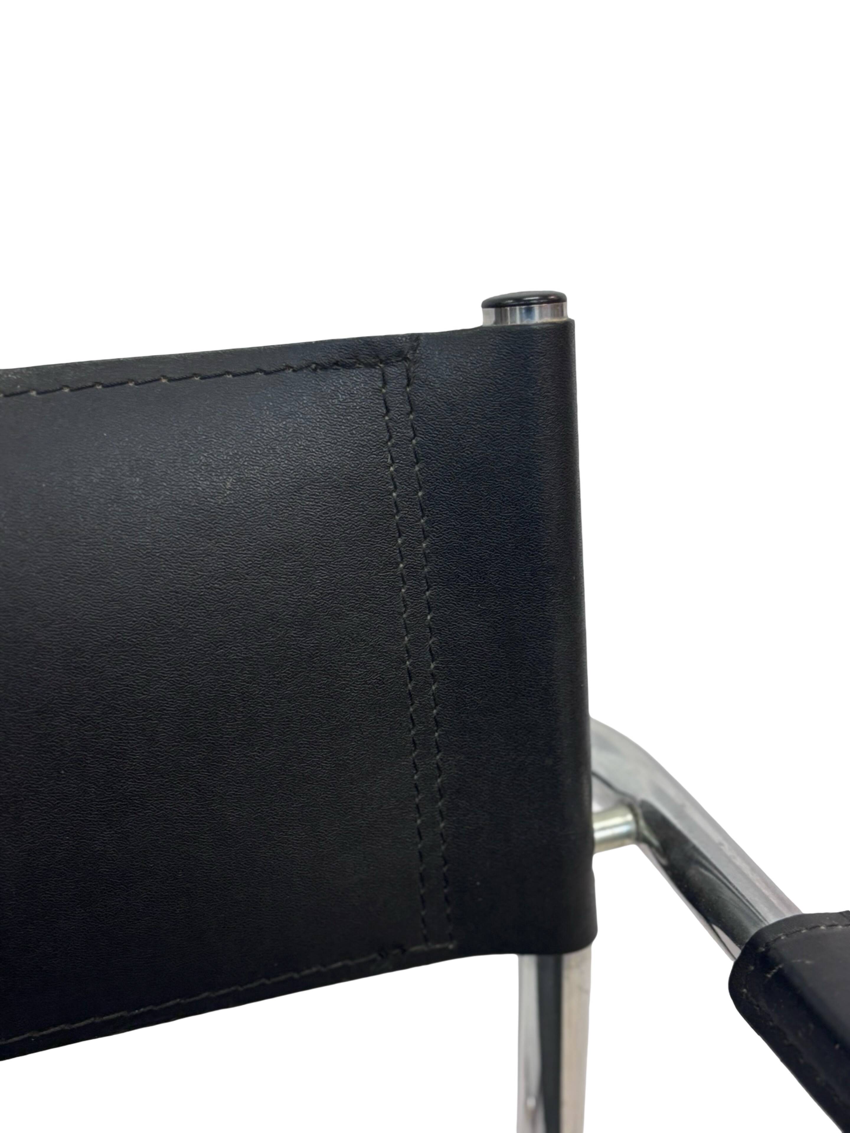 Vintage Breuer style leather chair B32/34 Italian Design