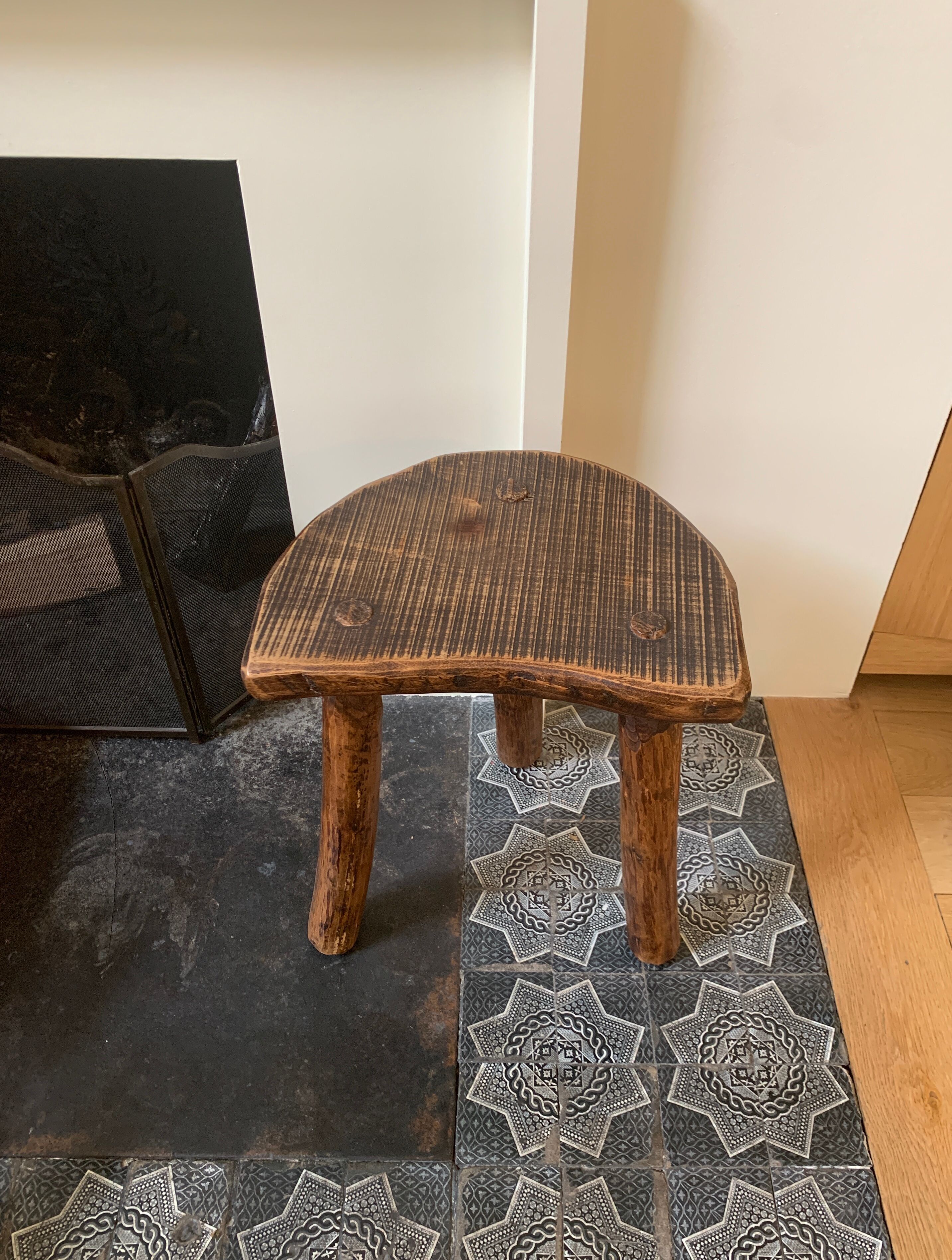 Tabouret de vacher en bois