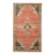 1970s Vintage Turkish Oushak Handmade Wool Cotton Red Area Rug 235x392