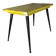 Table in the style of patinated yellow metal Tolix.