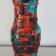 Grand Vase Rocaille de l'Océan Fat lava Vintage 1960 Fait main 29 cm