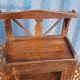 Glass side table in Burmese teak