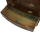Grande commode antique anglaise bow front 1860 placage d'acajou 106cm