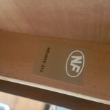 Dining table solid teak oval with extensions