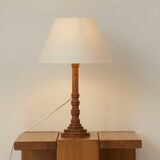 Pair of small vintage turned wood lamp bases Circa 1970