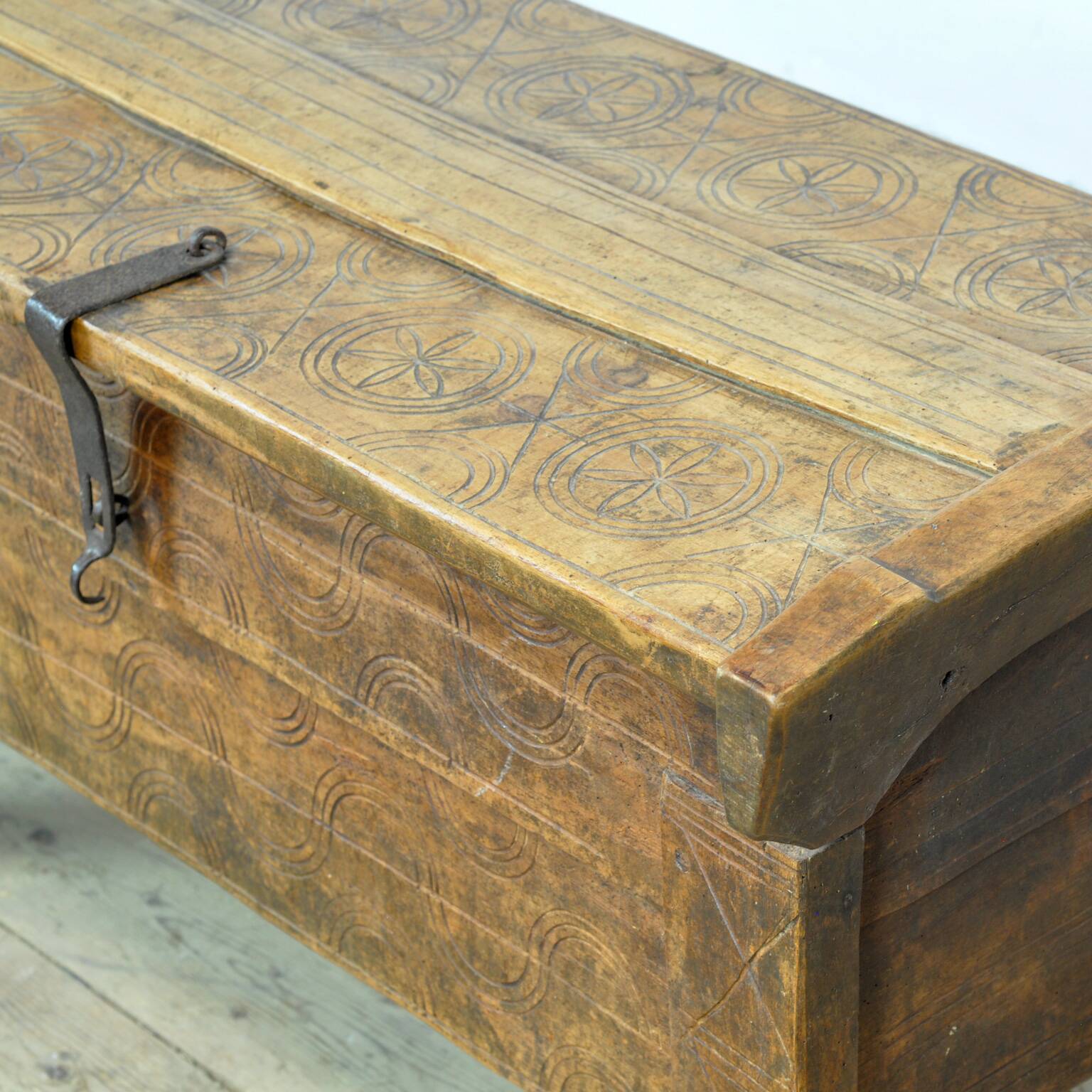 antique shepherd's chest, 1850s