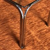 Server/end of sofa 1970 chrome beveled glass