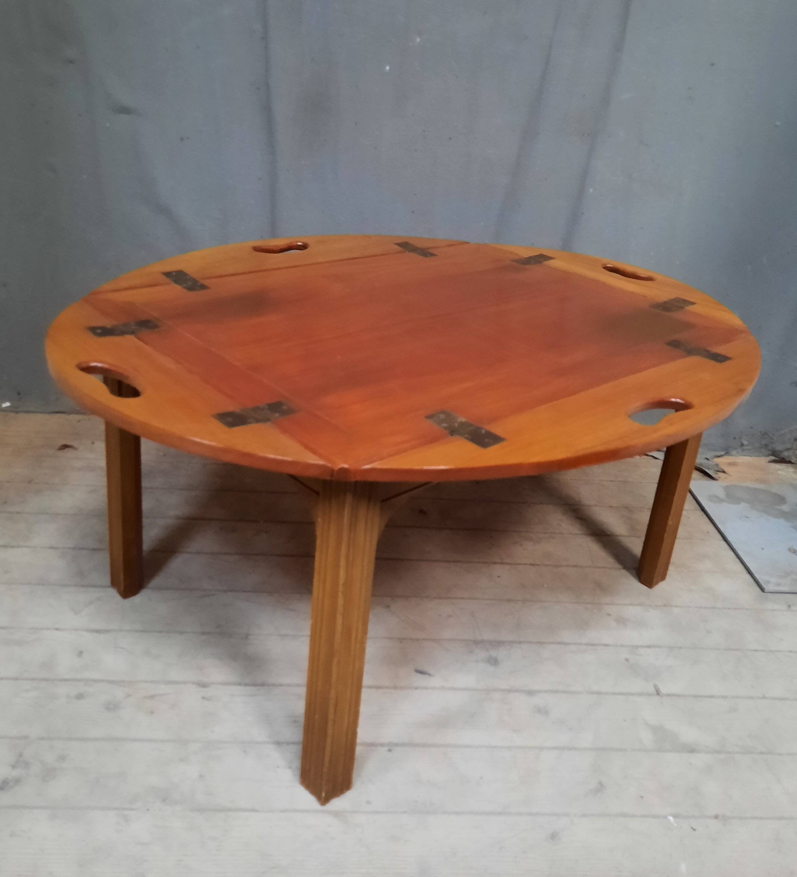 Mahogany boat coffee table