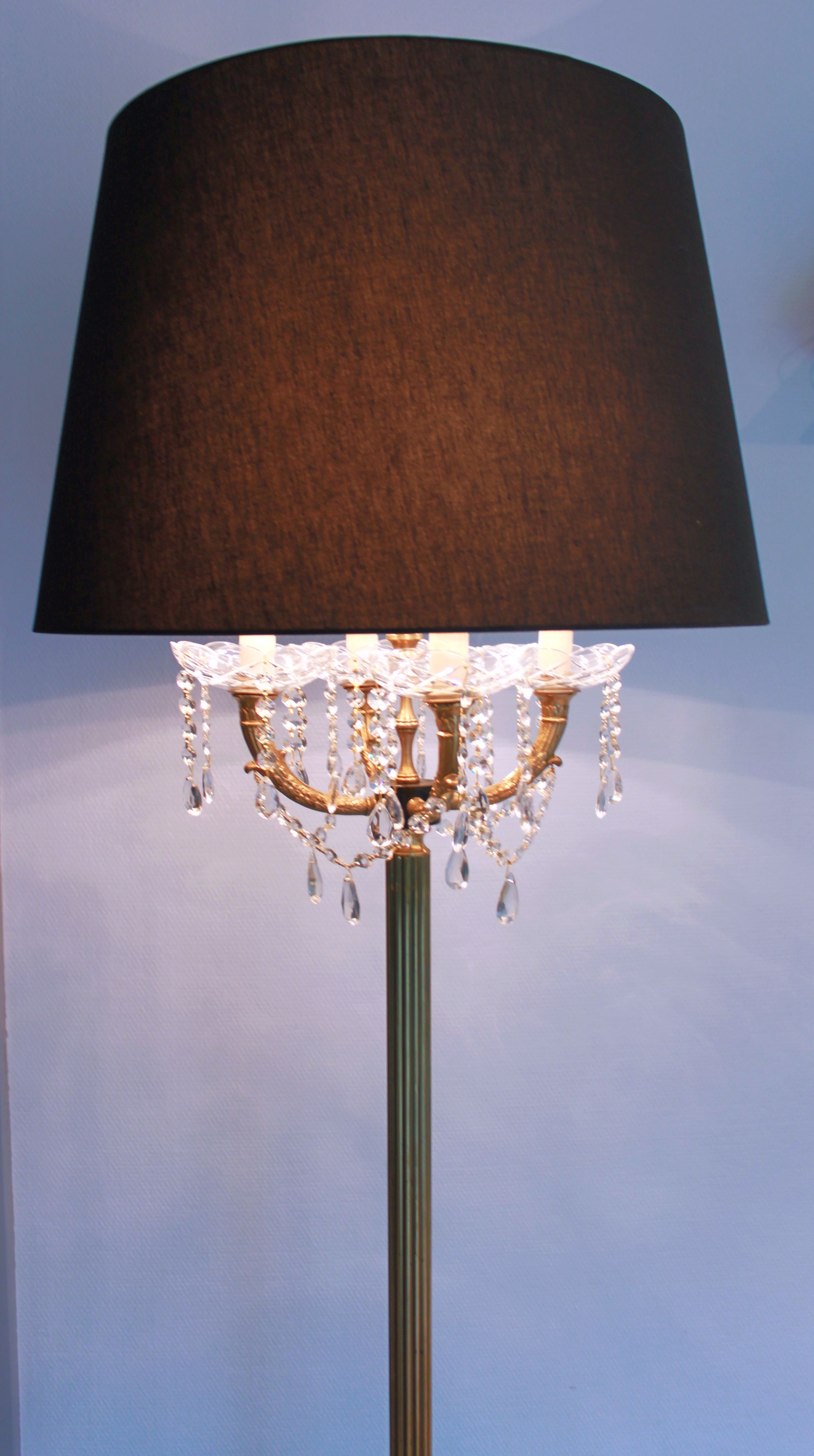 Lampadaire Napoléon à pampilles