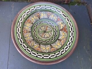 Oriental hand painted decorative cup signed safi Morocco vintage