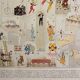 Old engraving 1928, Acrobats, Circus, show, balance • Lithograph, original illustration