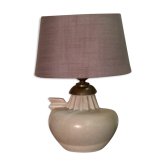 Ceramic art deco lamp, cracked enamel